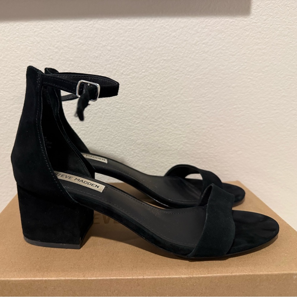 Steve Madden Black Suede Heels